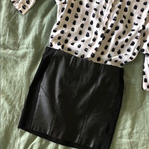 Zara vegan leather mini skirt
